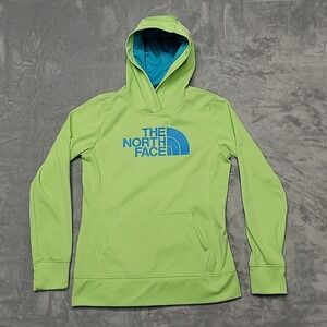 The North Face Shirt Womens M Lime Green A6S1 Pullover Fleece Hoodie Sportswear